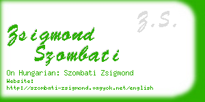 zsigmond szombati business card